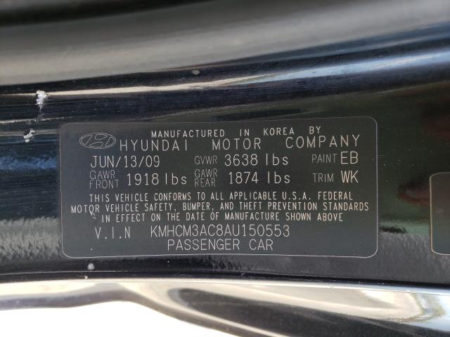 2010 HYUNDAI ACCENT BLU KMHCM3AC8AU150553