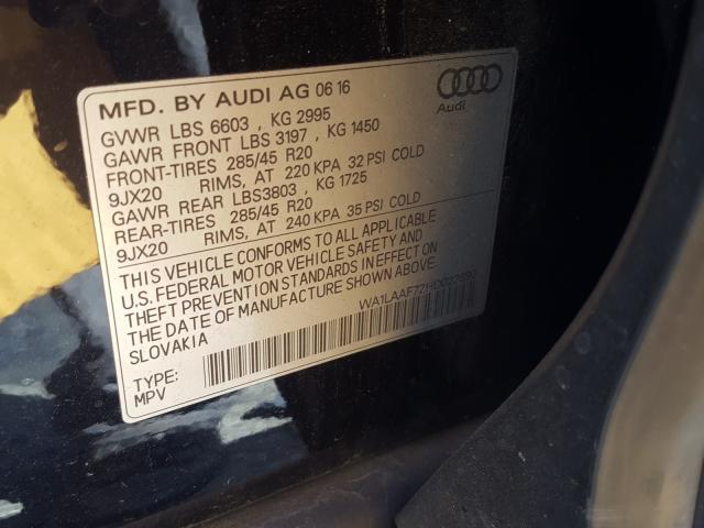 2017 AUDI Q7 PREMIUM WA1LAAF72HD022892