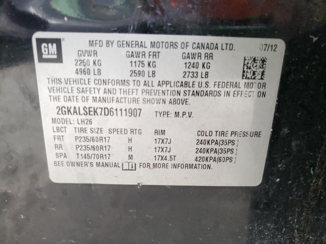 2013 GMC TERRAIN SL 2GKALSEK7D6111907