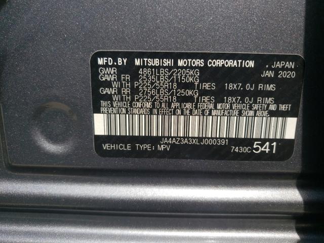 2020 MITSUBISHI OUTLANDER JA4AZ3A3XLJ000391