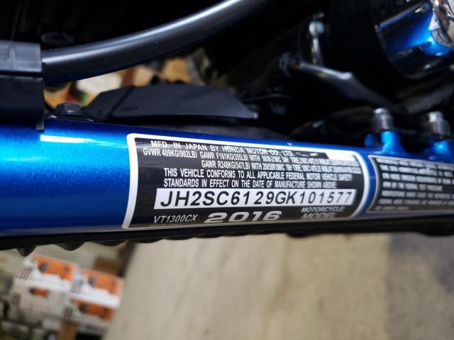 2016 HONDA VT1300 CX JH2SC6129GK101577