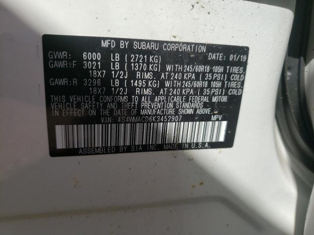 2019 SUBARU ASCENT PRE 4S4WMACD6K3452907