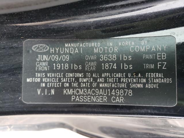 2010 HYUNDAI ACCENT BLU KMHCM3AC9AU149878