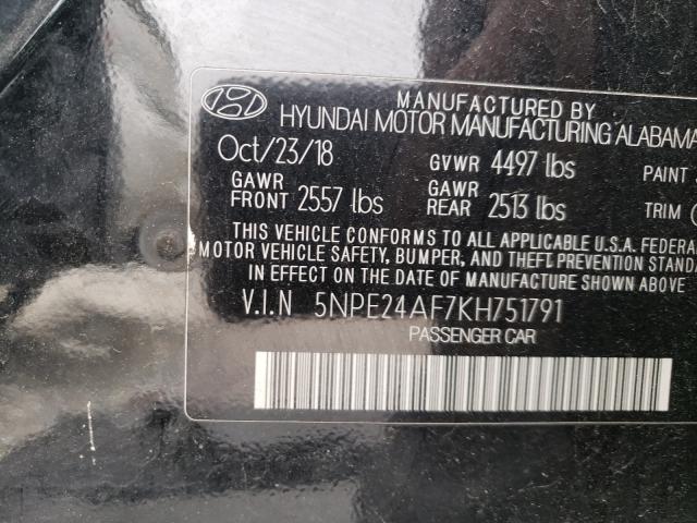 VIN KNMAT2MV2KP503004 2019 Nissan Rogue, SV no.10