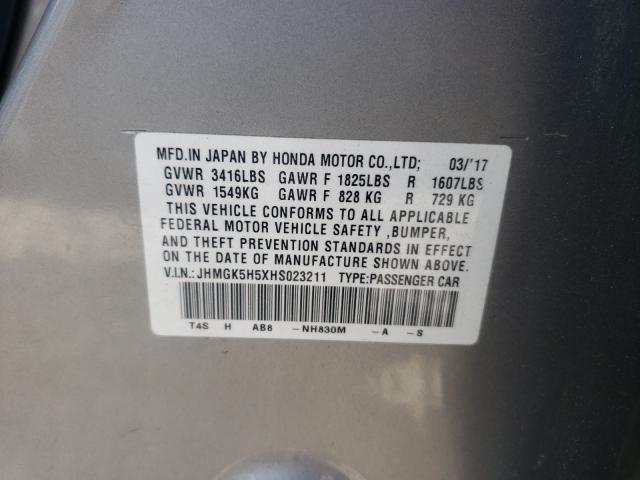 2017 HONDA FIT LX JHMGK5H5XHS023211