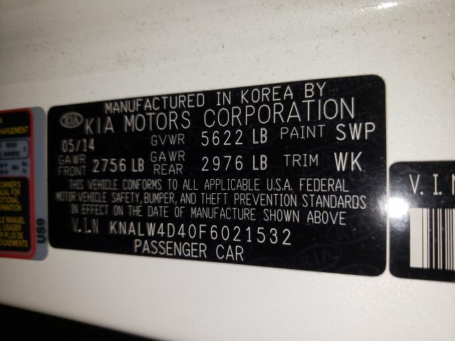 2015 KIA K900 KNALW4D40F6021532
