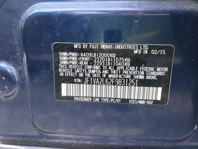 2015 SUBARU WRX STI JF1VA2L62F9831251