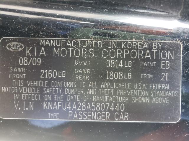 2010 KIA FORTE EX KNAFU4A28A5807440