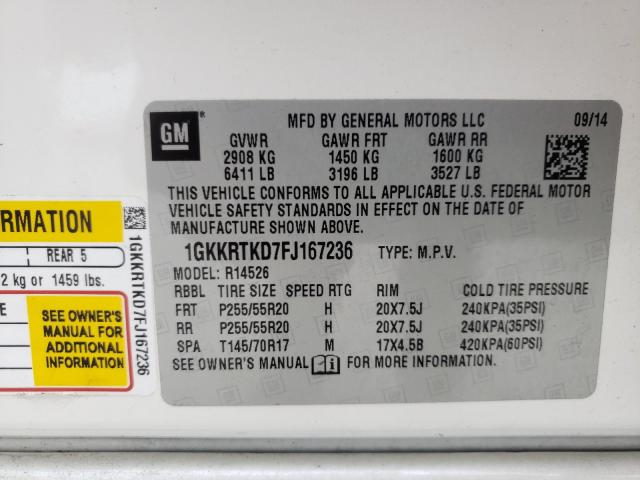 2015 GMC ACADIA DEN 1GKKRTKD7FJ167236