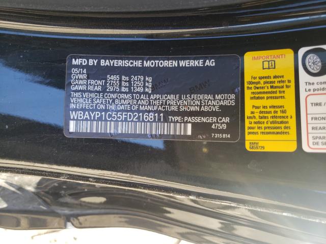 2015 BMW 650 XI WBAYP1C55FD216811