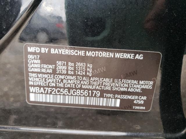 2018 BMW 750 XI WBA7F2C56JG856179