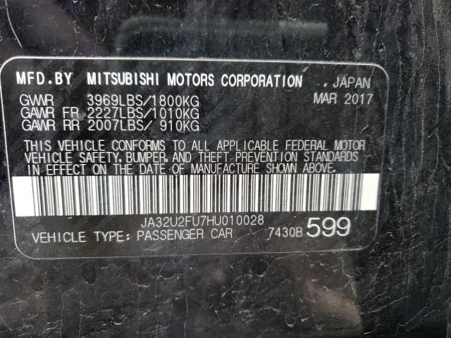 2017 MITSUBISHI LANCER ES JA32U2FU7HU010028