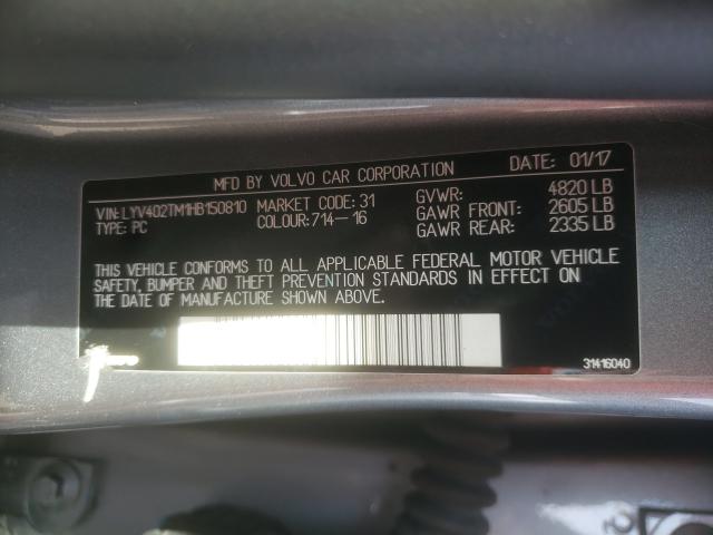 2017 VOLVO S60 PLATIN LYV402TM1HB150810