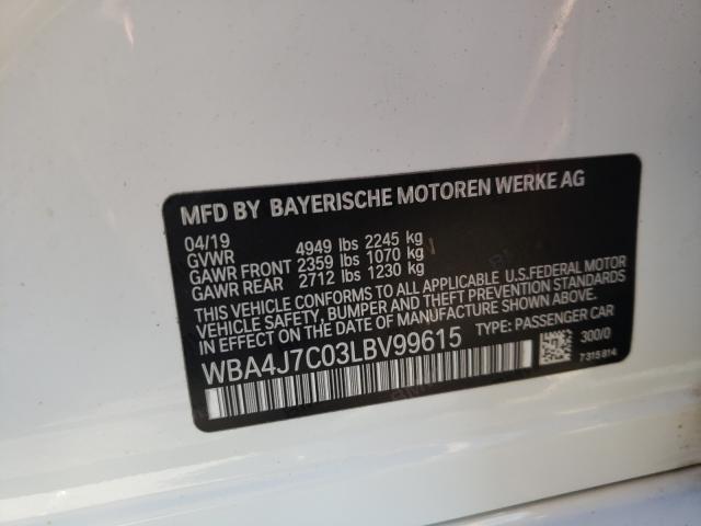 2020 BMW 440XI GRAN WBA4J7C03LBV99615