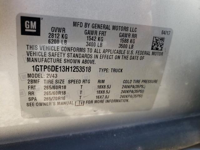 2017 GMC CANYON SLT 1GTP6DE13H1253518