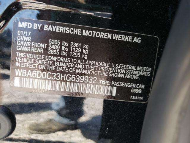 VIN WBA6D0C33HG639932 2017 BMW 6 Series, 640 I Gran... no.10