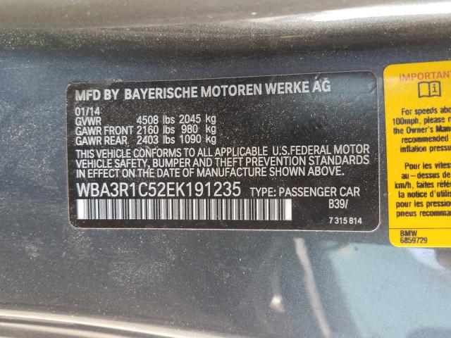 2014 BMW 435 I WBA3R1C52EK191235