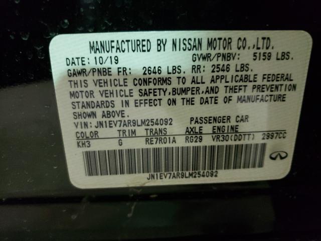 2020 INFINITI Q50 PURE JN1EV7AR9LM254092