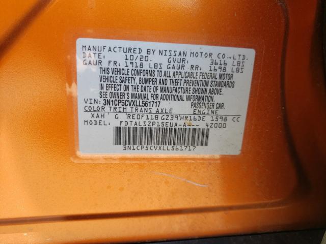 2020 NISSAN KICKS SV 3N1CP5CVXLL561717