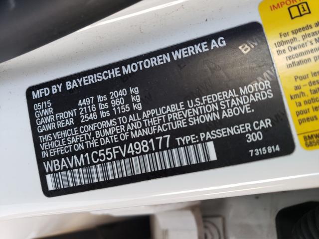2015 BMW X1 SDRIVE2 WBAVM1C55FV498177