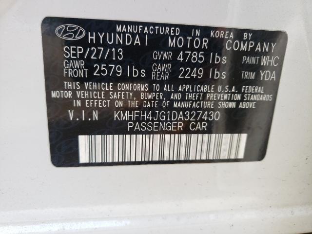2013 HYUNDAI AZERA GLS KMHFH4JG1DA327430
