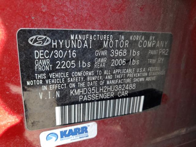 2017 HYUNDAI ELANTRA GT KMHD35LH2HU382488