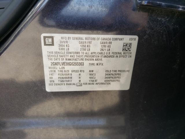 2016 GMC TERRAIN DE 2GKFLVE38G6293363