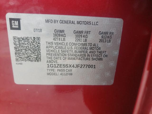 2018 CHEVROLET MALIBU PRE 1G1ZE5SX4JF277001