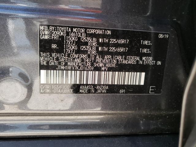 VIN 1FMEE5BP6PLC09665 2019 TOYOTA RAV4 LE no.10