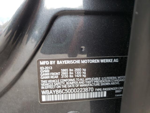 2013 BMW 750 XI WBAYB6C50DD223870