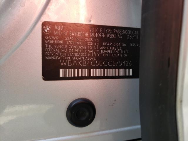 2012 BMW 740 LI WBAKB4C50CC575426