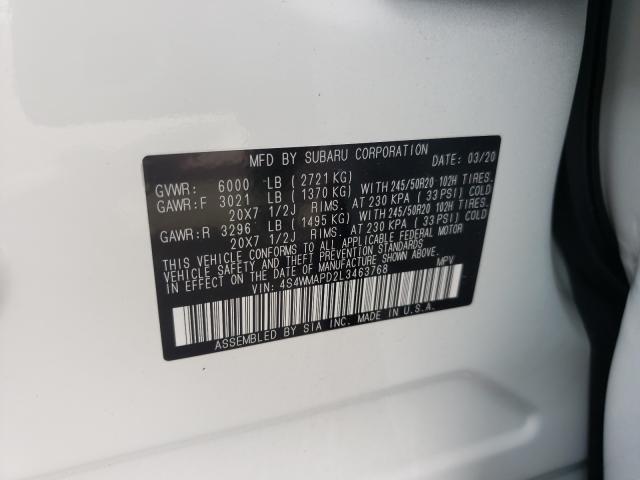 2020 SUBARU ASCENT LIM 4S4WMAPD2L3463768