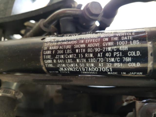 2007 KAWASAKI VULCAN 900 JKAVN2C197A007051