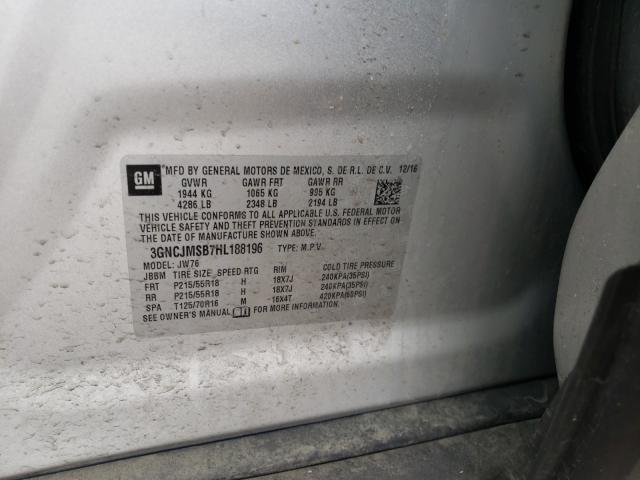 2017 CHEVROLET TRAX PREMI 3GNCJMSB7HL188196