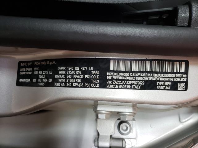 2015 JEEP RENEGADE ZACCJAAT3FPB79629