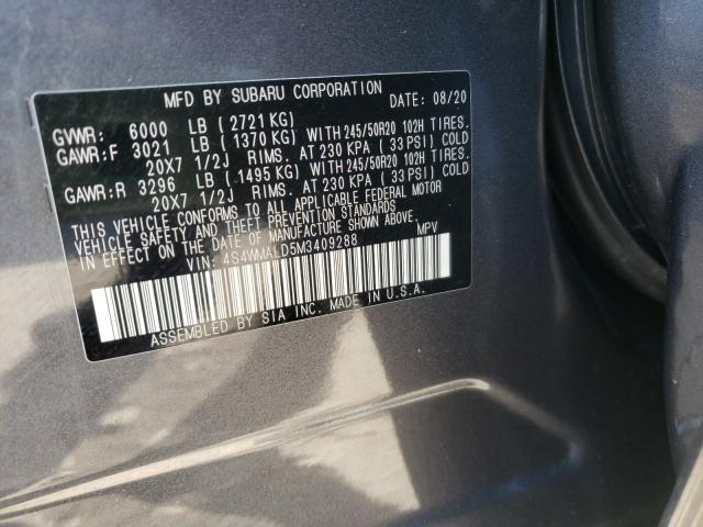2021 SUBARU ASCENT LIM 4S4WMALD5M3409288
