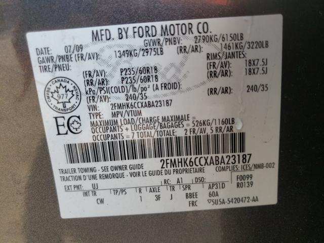 2010 FORD FLEX 2FMHK6CCXABA23187