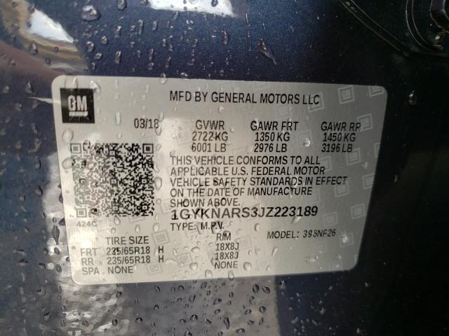 2018 CADILLAC XT5 1GYKNARS3JZ223189