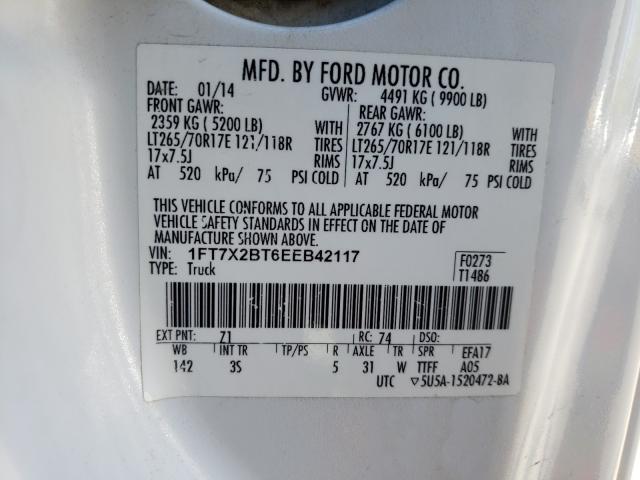 1FT7X2BT6EEB42117 Ford F250 Super Duty