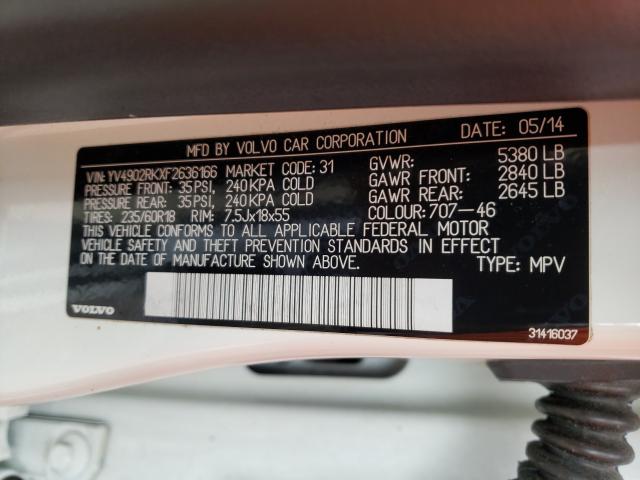 2015 VOLVO XC60 T6 PR YV4902RKXF2636166
