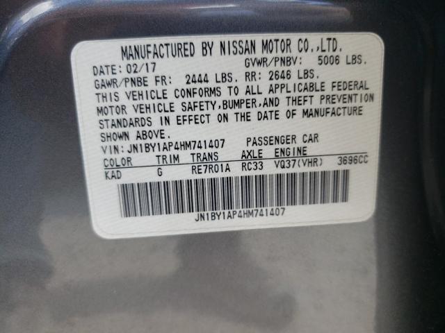 2017 INFINITI Q70 3.7 JN1BY1AP4HM741407