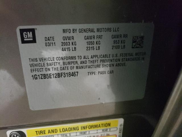 2011 CHEVROLET MALIBU LS 1G1ZB5E12BF318467