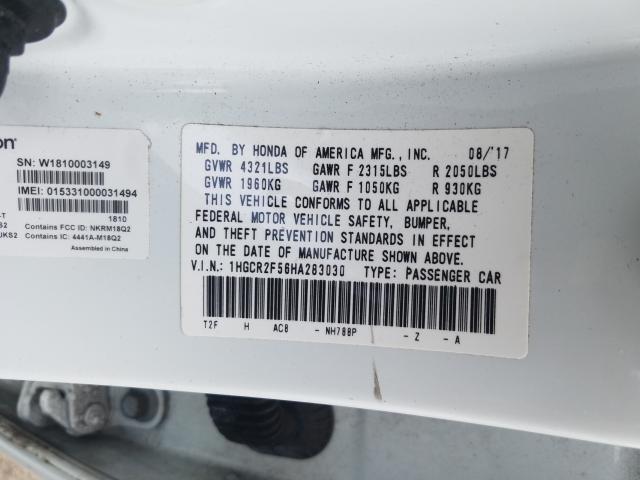 2017 HONDA ACCORD SPO 1HGCR2F56HA283030