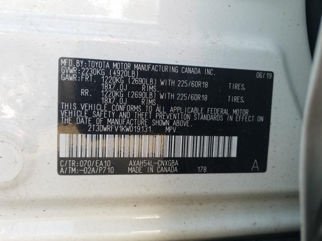 VIN WBAYA6C59DC995048 2019 TOYOTA RAV4 LIMIT no.10