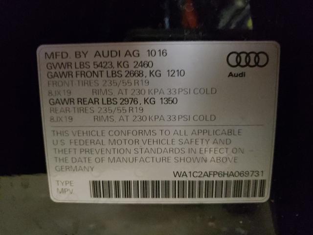 VIN WA1C2AFP6HA069731 2017 Audi Q5, Premium no.10