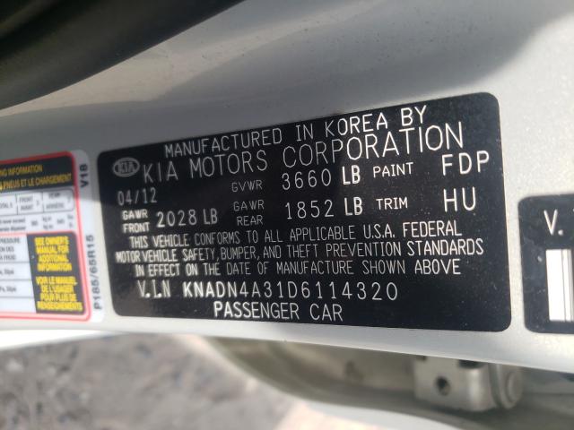 2013 KIA RIO EX KNADN4A31D6114320