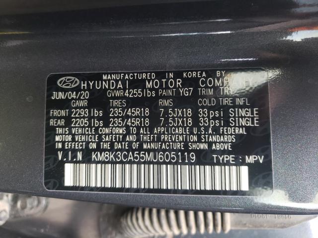 2021 HYUNDAI KONA LIMIT KM8K3CA55MU605119