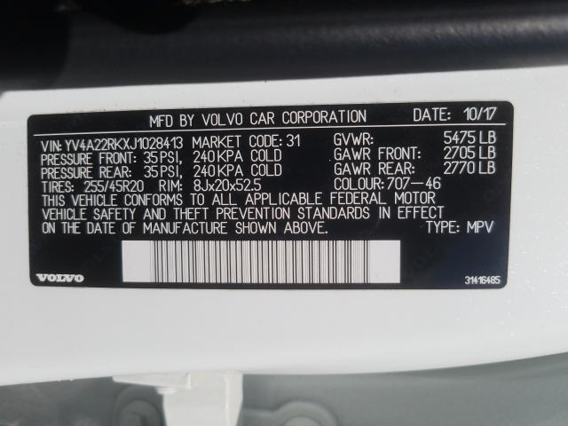 2018 VOLVO XC60 T6 MO YV4A22RKXJ1028413