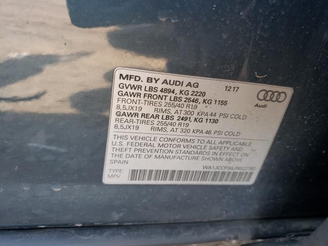 2018 AUDI Q3 PREMIUM WA1JCCFS6JR022792