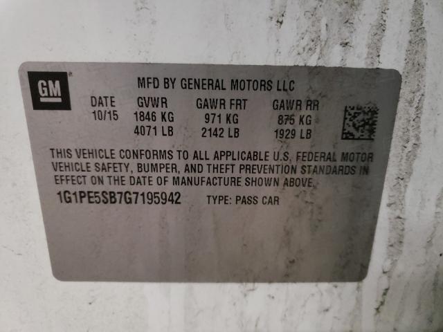 VIN 1G1PC5SB0E7281760 2014 Chevrolet Cruze, 1Lt Auto no.10